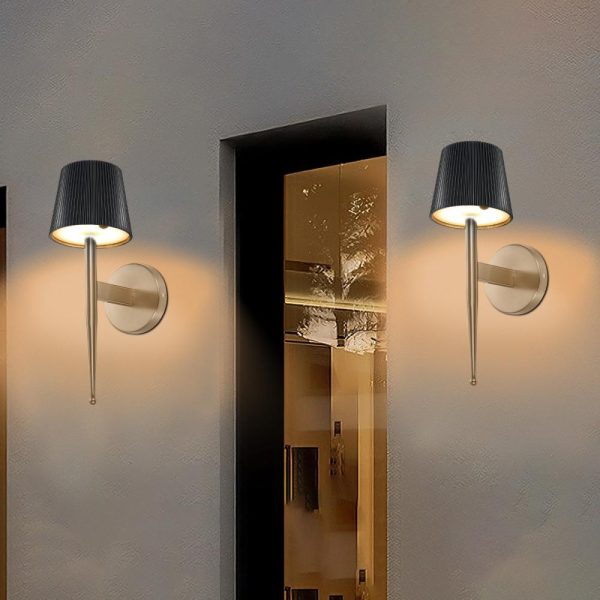 Lamp Bases |   2pcs Indoor Outdoor Wall Lighting Fixture Wall-mounted Lamp Black Lamp Bases Black