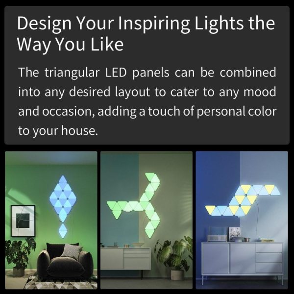 Lamp Bases |   3PCS Yeelight Smart Light Board,High-end Wall Atmosphere Modeling Light Lamp Bases Lamp Bases