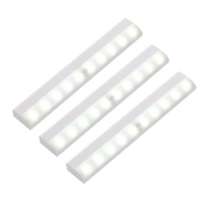 Lamp Bases |   Deal LED Closet Light, Motion Sensor 10 LED Stick on Anywhere Closet Lamp Under-Cabinet Lighting,Cabinet Night Light Portable Warm/Cold Light Bar  for Closet, Cabinet, Wardrobe High brightness, high sensitivity, low power consumption, long life White Lamp Bases Lamp Bases