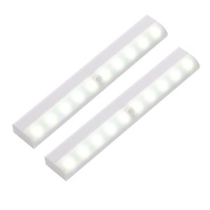 Lamp Bases |   Deal LED Closet Light, Motion Sensor 10 LED Stick on Anywhere Closet Lamp Under-Cabinet Lighting,Cabinet Night Light Portable Warm/Cold Light Bar  for Closet, Cabinet, Wardrobe High brightness, high sensitivity, low power consumption, long life White Lamp Bases Lamp Bases