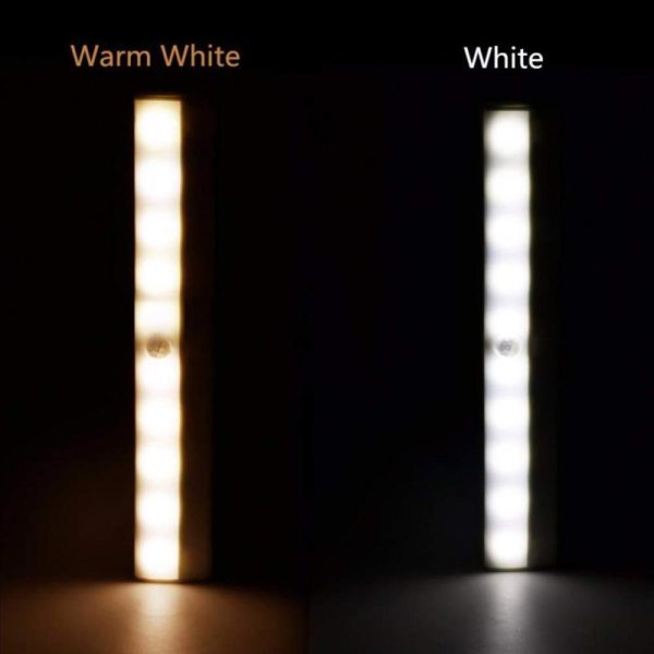 Lamp Bases |   Deal LED Closet Light, Motion Sensor 10 LED Stick on Anywhere Closet Lamp Under-Cabinet Lighting,Cabinet Night Light Portable Warm/Cold Light Bar  for Closet, Cabinet, Wardrobe High brightness, high sensitivity, low power consumption, long life White Lamp Bases Lamp Bases