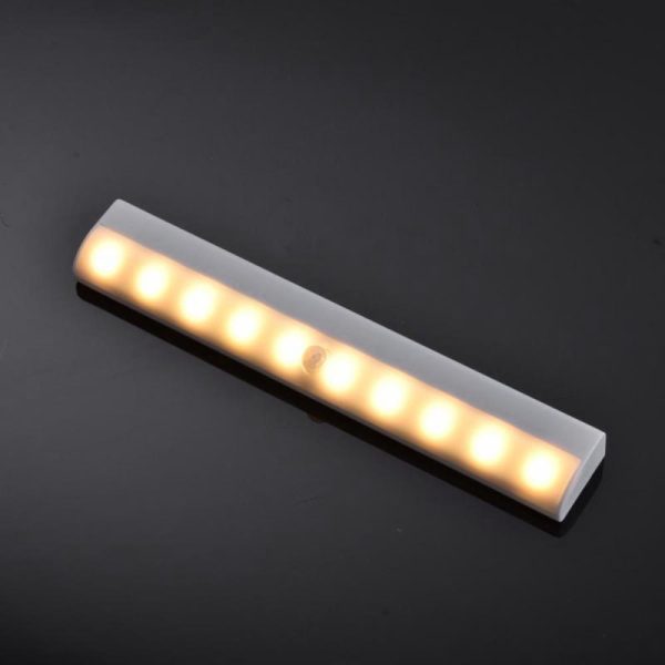 Lamp Bases |   Deal LED Closet Light, Motion Sensor 10 LED Stick on Anywhere Closet Lamp Under-Cabinet Lighting,Cabinet Night Light Portable Warm/Cold Light Bar  for Closet, Cabinet, Wardrobe High brightness, high sensitivity, low power consumption, long life White Lamp Bases Lamp Bases