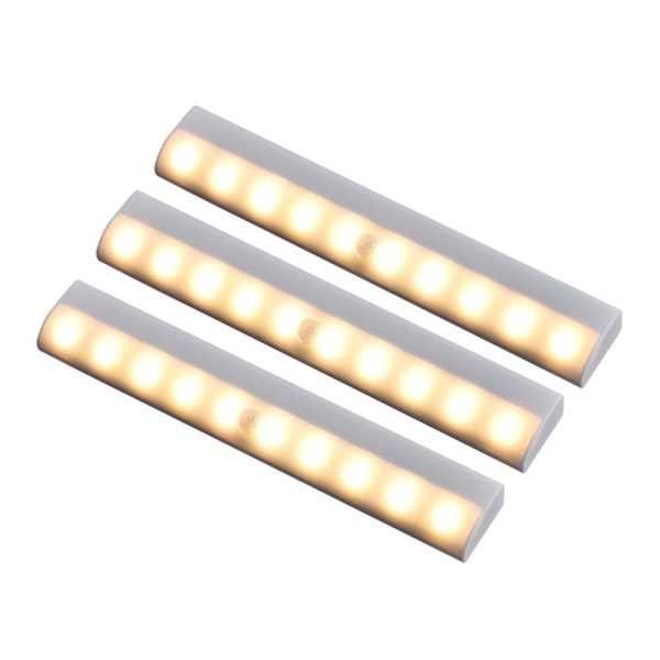 Lamp Bases |   Deal LED Closet Light, Motion Sensor 10 LED Stick on Anywhere Closet Lamp Under-Cabinet Lighting,Cabinet Night Light Portable Warm/Cold Light Bar  for Closet, Cabinet, Wardrobe High brightness, high sensitivity, low power consumption, long life White Lamp Bases Lamp Bases