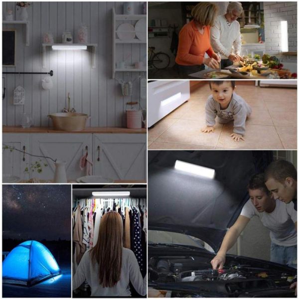 Lamp Bases |   Deal LED Closet Light, Motion Sensor 10 LED Stick on Anywhere Closet Lamp Under-Cabinet Lighting,Cabinet Night Light Portable Warm/Cold Light Bar  for Closet, Cabinet, Wardrobe High brightness, high sensitivity, low power consumption, long life White Lamp Bases Lamp Bases