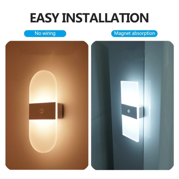 Lamp Bases |   Intelligent Human Body Induction Lamp Magnetic Wall Lamp Hallway Corridor Small Night Light Lamp Bases Lamp Bases