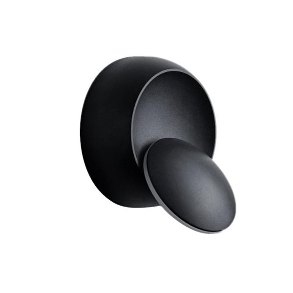 Lamp Bases |   LED Wall Lamp 360 Degree Rotatable Round Crescent Wall Light Black Lamp Bases Black