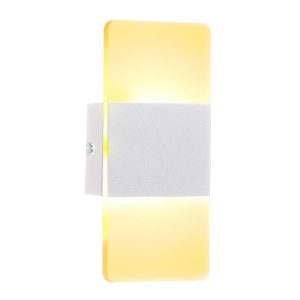 Lamp Bases |   LED Wall Lamp Rectangle AC85-265V Bedside Corridor Wall Lamp Home Decorative Aluminum Light Fixture(14x6cm) White1 Lamp Bases Lamp Bases