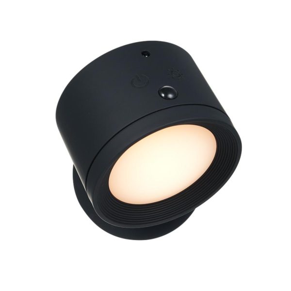 Lamp Bases |   Magnetic Suction Wall Lamp RGB Color-changing Ambient Light Black Lamp Bases Black