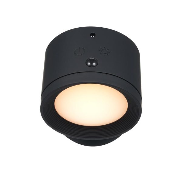 Lamp Bases |   Magnetic Suction Wall Lamp RGB Color-changing Ambient Light Black Lamp Bases Black