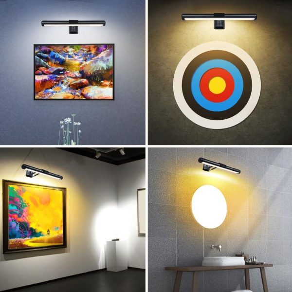 Lamp Bases |   Magnetic Wall Lamp Rechargeable Picture Light Wall Art Light Painting Light Touch Control Remote Control Black Lamp Bases Black