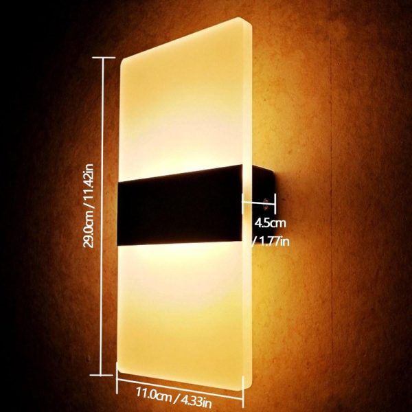 Lamp Bases |   Modern Wall Sconces LED Wall Lamp （6500K） Black2 Lamp Bases Black2