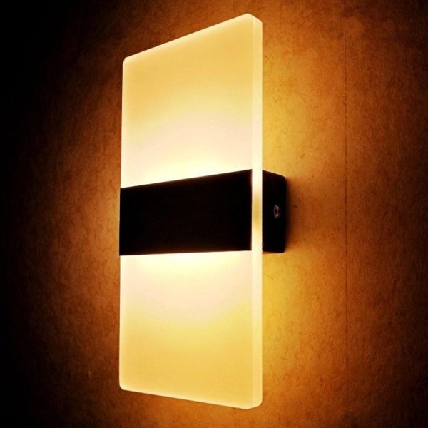 Lamp Bases |   Modern Wall Sconces LED Wall Lamp （6500K） Black2 Lamp Bases Black2