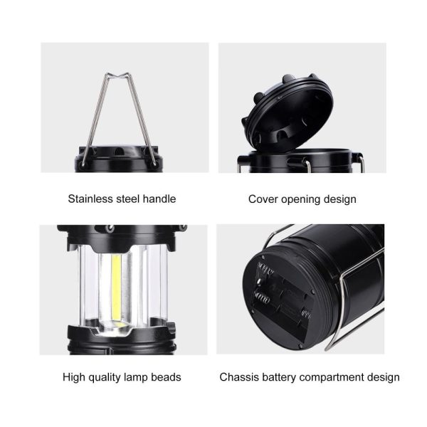 Laser Pointer |   1 Pack LED Camping Lantern Collapsible 200LM Lanterns Survival Kits Black Laser Pointer Black