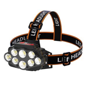 Laser Pointer |   8LEDs Headlamp Outdoor Camping Hiking Head Lamp Head-mounted Night Fishing Headlight Mining Lamp(Two Batteries) Black Laser Pointer Black