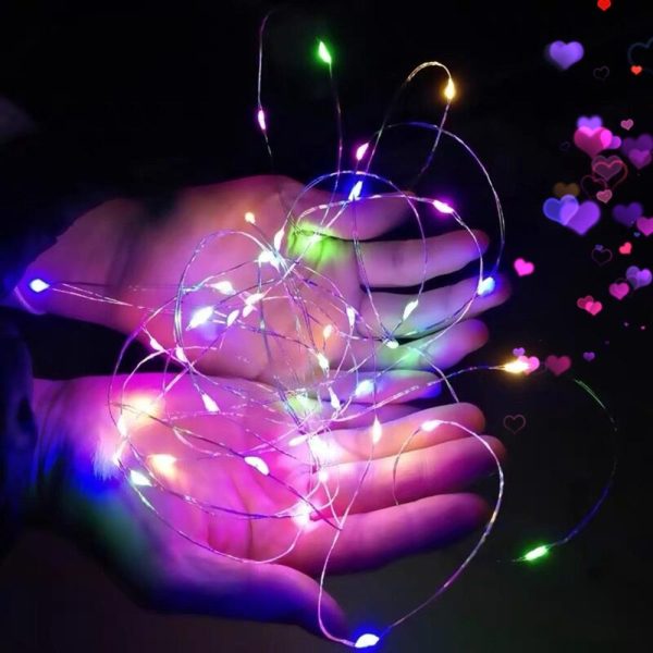 Lawn Lamps |   10m Multi-color USB String Light with Battery Box Constant Bright 100 Lamp Beads Copper Wire Romantic Decoration Lawn Lamps Lawn Lamps