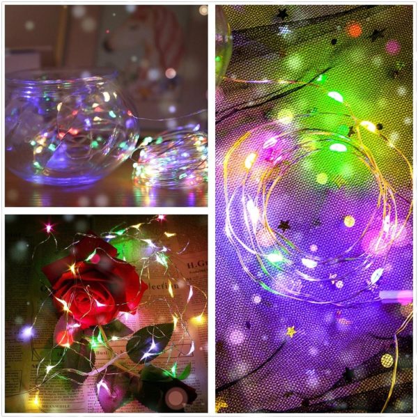 Lawn Lamps |   10m Multi-color USB String Light with Battery Box Constant Bright 100 Lamp Beads Copper Wire Romantic Decoration Lawn Lamps Lawn Lamps