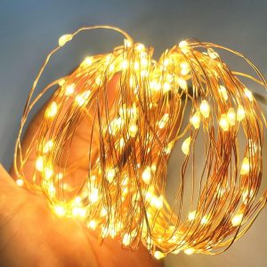 Lawn Lamps |   10m Warm White USB String Light with Battery Box Constant Bright 100 Lamp Beads Copper Wire Romantic Decoration Lawn Lamps Lawn Lamps