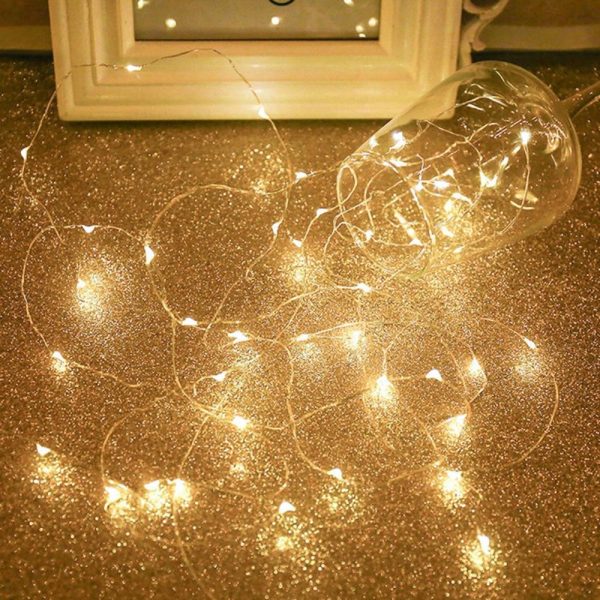 Lawn Lamps |   10m Warm White USB String Light with Battery Box Constant Bright 100 Lamp Beads Copper Wire Romantic Decoration Lawn Lamps Lawn Lamps