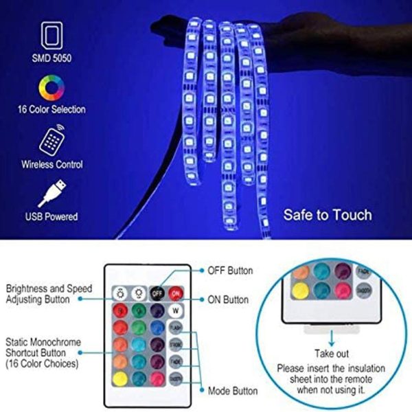 Lawn Lamps |   LED Lights for TV PC Gaming Monitor TV LED Backlight Remote Control Colors Changing LED Light Strip Multi-Color Lawn Lamps Lawn Lamps