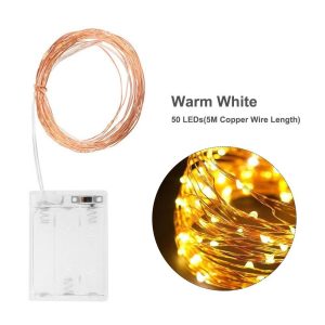 Lawn Lamps |   Led String Light 5M/16.4ft with 50 LEDs Copper Warm White Lawn Lamps Lawn Lamps