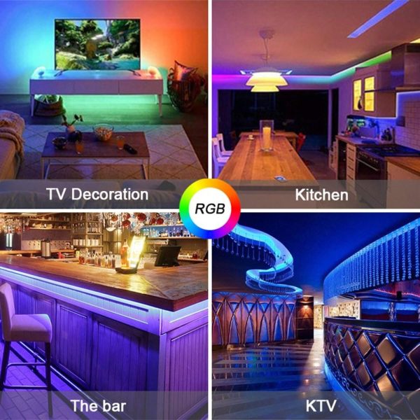 Lawn Lamps |   Smart Wifi LED RGB Strip Lights 16.4ft. 5050 Color Changing Lights Lawn Lamps Lawn Lamps