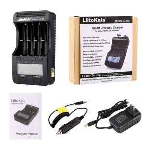 LED Solar Lights |   Lii-500 Battery Charger Smart Charger w/ 4 Battery Slots LCD Display for Ni-MH Ni-Cd Li-ion Rechargeable Batteries Holder Black Flashlights & Accessories Black