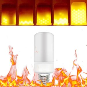 LED Street Lights |   LED Flame Flickering Effect Fire Light Bulb 3 Lighting Modes E26 Base SMD2835 Creative Decorative Atmosphere Lamp for Party Holiday Birthday Gift LED Light Bulbs LED Street Lights