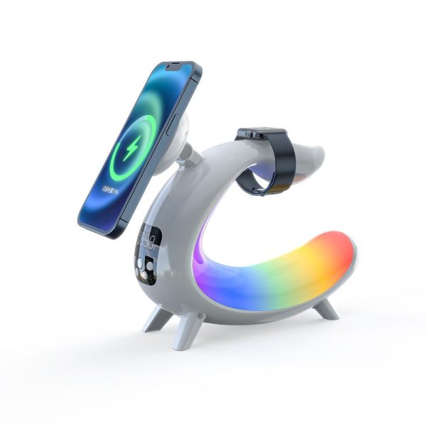 Novelty lighting |   Bedside Table Lamp Colorful Night Light Wireless Charging for Cell Phone Watch Headphones Can be used as BT Audio/Clock/Ambient Light White LED Lighting Novelty lighting