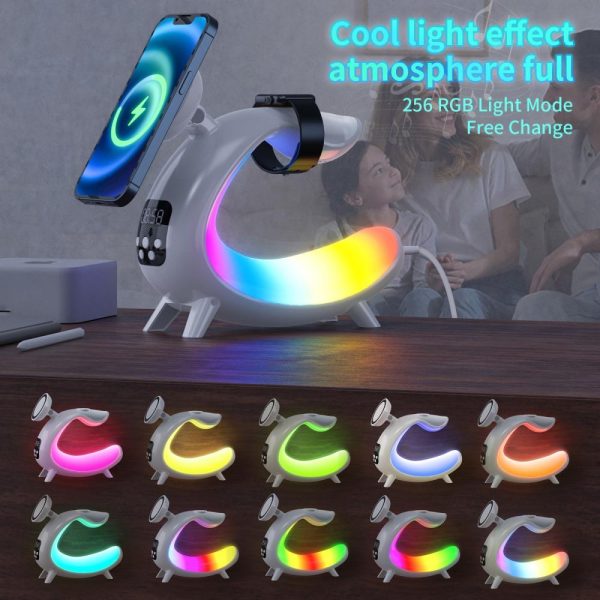 Novelty lighting |   Bedside Table Lamp Colorful Night Light Wireless Charging for Cell Phone Watch Headphones Can be used as BT Audio/Clock/Ambient Light White LED Lighting Novelty lighting