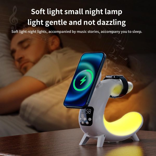 Novelty lighting |   Bedside Table Lamp Colorful Night Light Wireless Charging for Cell Phone Watch Headphones Can be used as BT Audio/Clock/Ambient Light White LED Lighting Novelty lighting