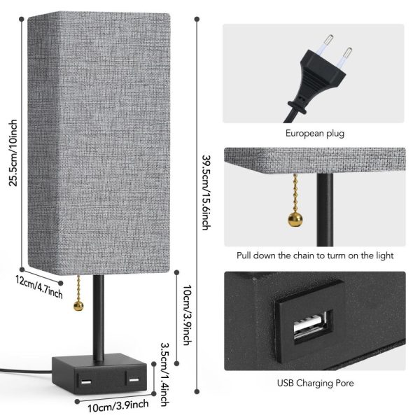 Novelty lighting |   Bedside Table Lamp Dual USB and Socket LED Lighting Novelty lighting