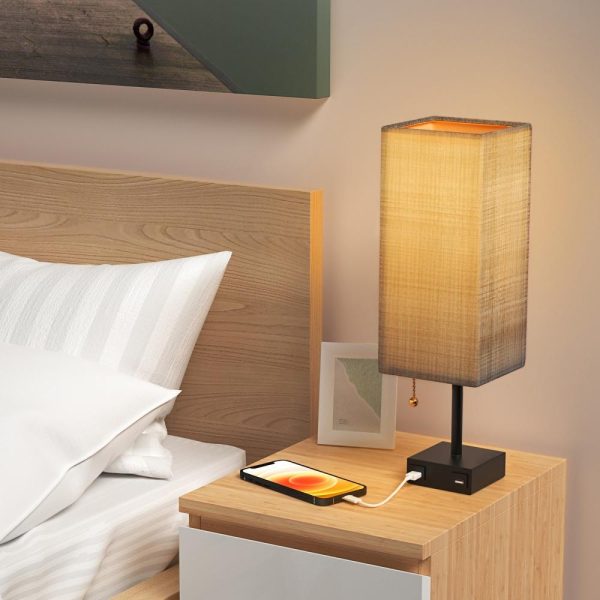 Novelty lighting |   Bedside Table Lamp Dual USB and Socket LED Lighting Novelty lighting