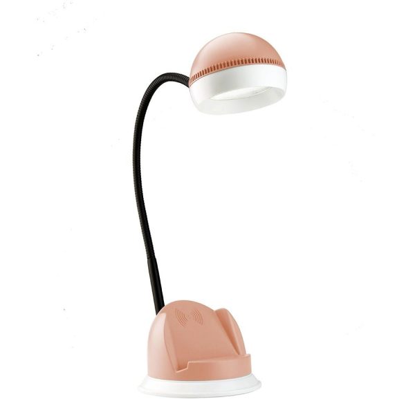 Novelty lighting |   Desk Lamp with Wireless Charger USB Charging Port Pink LED Lighting Novelty lighting