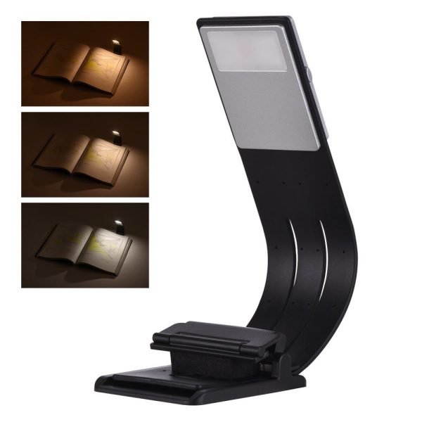 Novelty lighting |   Rechargeable Reading Light Bookmark LED Light Eye Protection 3 Color Temperature Stepless Dimming with Magnetic Clip for Reading in Bed Black LED Lighting Black