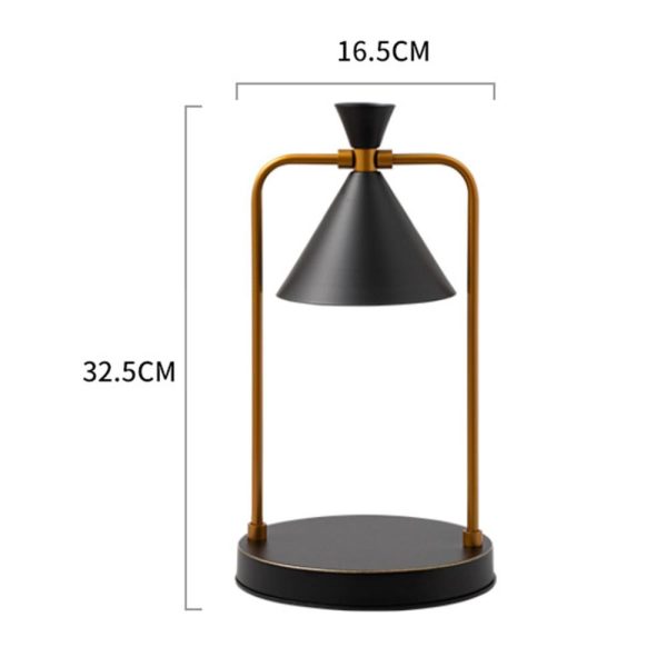 Novelty lighting |   Retro Metal Aromatherapy Wax Melting Lamp Stepless Dimming Smoke-free Bedroom Fragrance Candle Melting Table Lamp Black LED Lighting Black