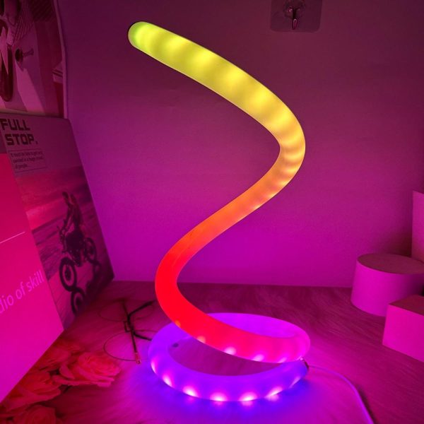 Novelty lighting |   Spiral RGB Table Lamp Color Changing Dimmable Night Light for Living Room Bedroom Decor White LED Lighting Novelty lighting