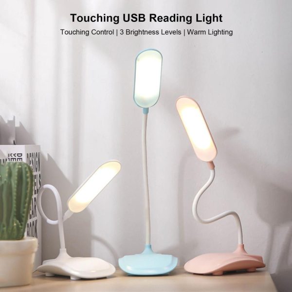 Novelty lighting |   Touching Control Dimmable USB Table Lamp 3 Brightness Levels Warm Lighting 360° Flexible Eye-protection Reading Light Office Lamp Blue2 LED Lighting Blue2