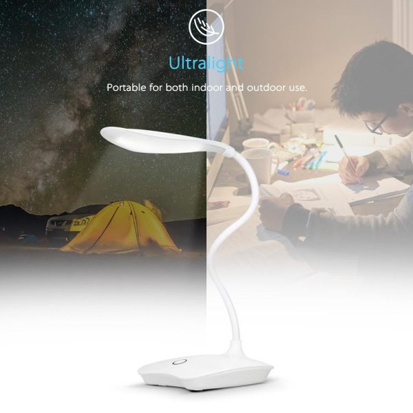 Novelty lighting |   Ultralight White LED USB Rechargeable Dimmable Eye-Caring Desk Lamp Touch Control Table Light LED Lighting Novelty lighting