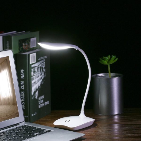 Novelty lighting |   Ultralight White LED USB Rechargeable Dimmable Eye-Caring Desk Lamp Touch Control Table Light LED Lighting Novelty lighting