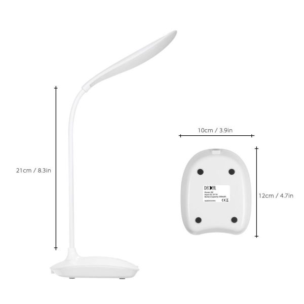 Novelty lighting |   Ultralight White LED USB Rechargeable Dimmable Eye-Caring Desk Lamp Touch Control Table Light LED Lighting Novelty lighting