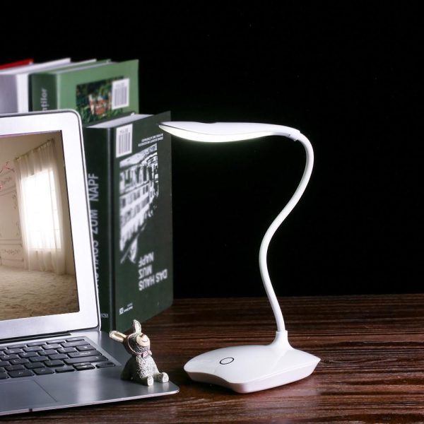 Novelty lighting |   Ultralight White LED USB Rechargeable Dimmable Eye-Caring Desk Lamp Touch Control Table Light LED Lighting Novelty lighting