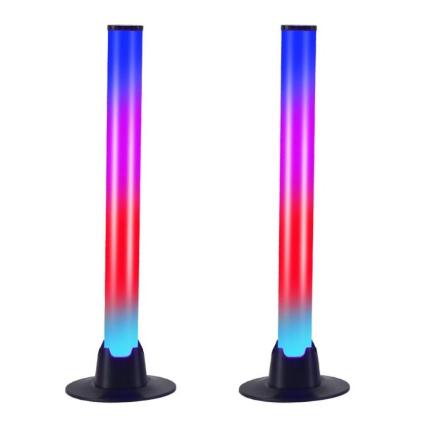 Other |   2Pcs Colorful Sound Pickup Lamps USB Desktop Atmosphere Light High-sensitivity Pickup Light Bar Fun Gaming Multi-Color LED Lighting Multi-Color