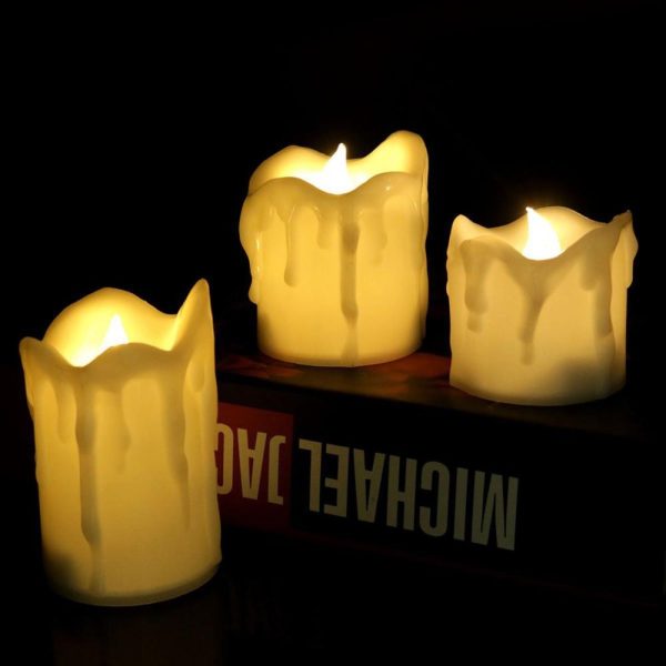 Other |   3Pcs Simulation Melting Candle Lamps Set Remote Control Birthday Party Christmas Decoration Electronic Candle Light (Yellow light flashing) LED Lighting Other