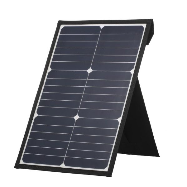 Other |   50W Flexible Solar Panel Kit Portable Solar Charging Panel with Handle Solar Cell Solar Charger IP65 Waterproof for Home Car Boat Indoor Outdoor Use Black LED Lighting Black