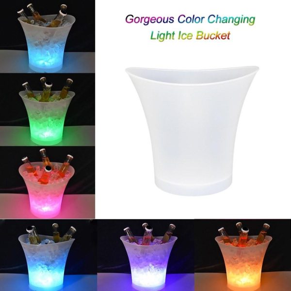 Other |   5L 7 Colors LED Light Ice Bucket Champagne Wine Drinks Beer Ice Cooler Bar Party Red LED Lighting Other