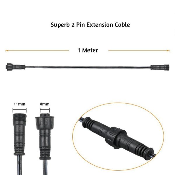 Other |   5PCS Extension Cable Wire for Deck Light Black Black