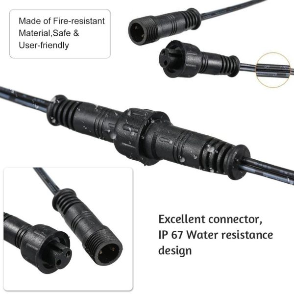 Other |   5PCS Extension Cable Wire for Deck Light Black Black