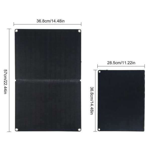 Other |   60W Monocrystalline Silicon Solar Charging Panel for Home Car Boat Indoor Outdoor Use Black LED Lighting Black