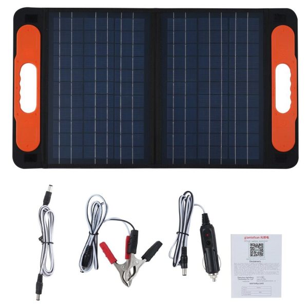 Other |   60W Polycrystalline Solar Panel Charging Panel with Handle Black LED Lighting Black