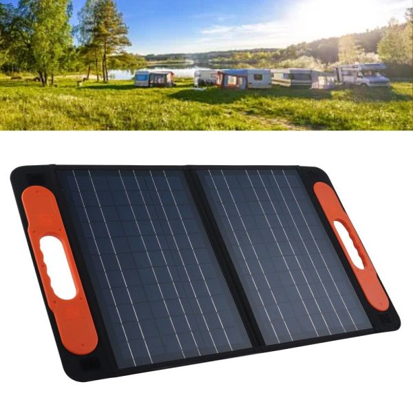 Other |   60W Polycrystalline Solar Panel Charging Panel with Handle Black LED Lighting Black